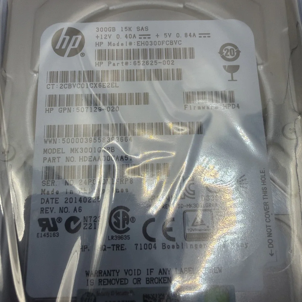 HP EH0300FCBVC 652625-002 300GB 15K 2.5